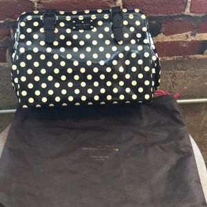 Kate Spade B&W Polka Dot Patent Leather Purse